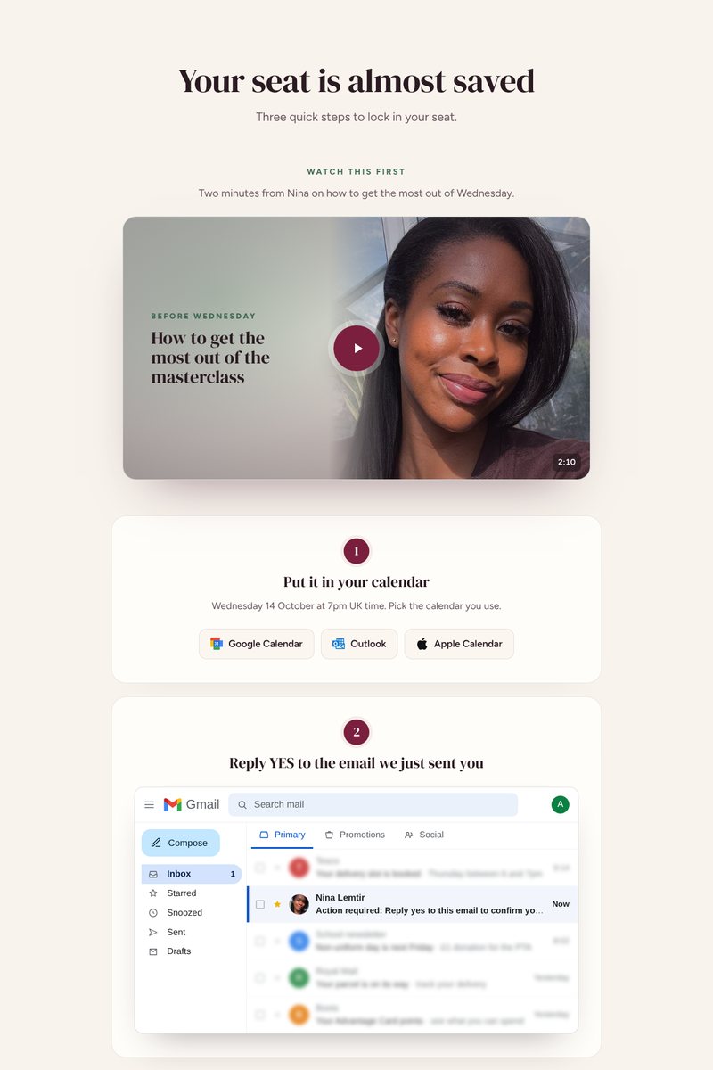 Thank-you page preview